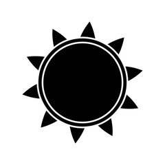 Sun vector icon. Summer illustration sign. hot symbol or logo.