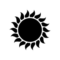 Sun vector icon. Summer illustration sign. hot symbol or logo.