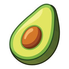 illustration of an avocado