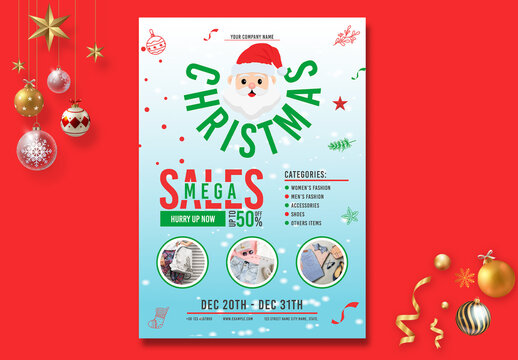 Christmas Sales Flyer Layout