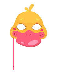 A Colorful Cartoon Duck Mask Perfect for Playful DressUp and Creative Activities