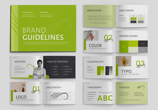 Identity Brand Manual Guidelines Book Design Template