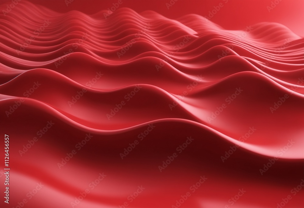 Poster red wave 3d abstract background