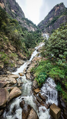 The view of Ravana Waterfall in Ella, Sri Lanka