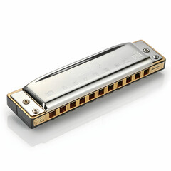 A classic harmonica with metal cover plates