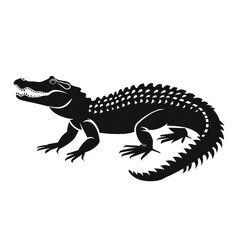 Obraz premium Alligator Illustration: A Dark and Dramatic Silhouette of a Reptile