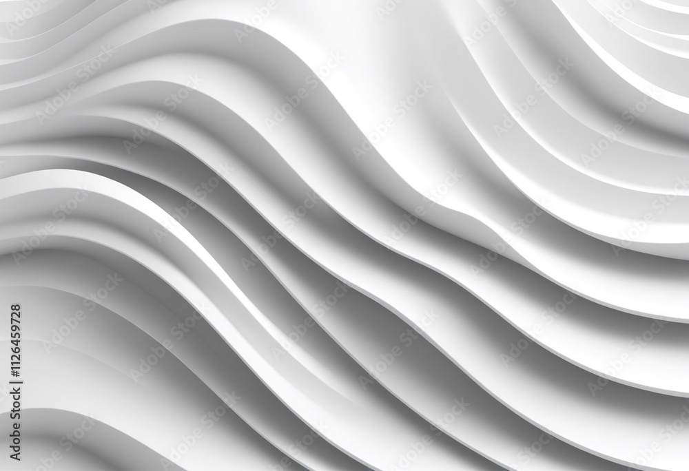 Poster white wave 3d abstract background