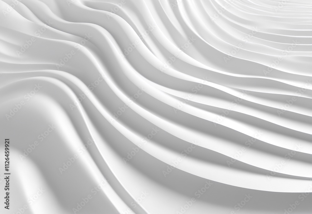 Poster white wave 3d abstract background