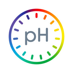 ph logo on white background. colorful, ph concept in round.