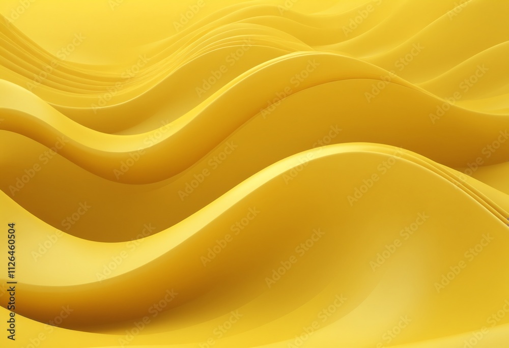 Poster yellow wave 3d abstract background