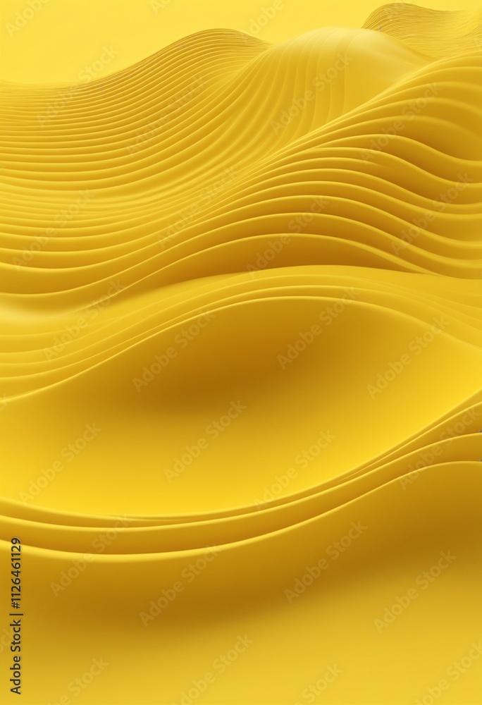 Poster yellow wave 3d abstract background