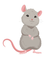 A delightful cute cartoon mice showcasing their adorable pose and expressions