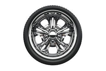 Durable classic car alloy wheel rim perfect for both show and go isolated on transparent background