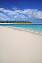 Sandy beach on the shore of Ouvea lagoon, Ouvea Island, Loyalty Islands, New Caledonia