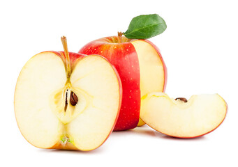 Red apples isolated on a white background