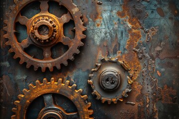 Outdated programming is symbolized by rusty gears on code. Generative Ai