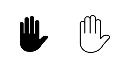 Fototapeta premium Raising Hands Icon Design