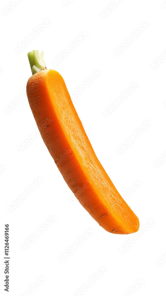 Aufkleber Falling Carrot slice isolated transparent background