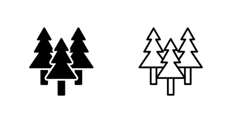 Obraz premium Evergreen Tree Icon Design