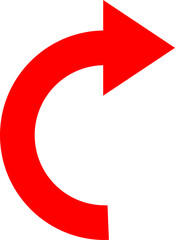 Right arrow, red bold arrow, simple arrow vector