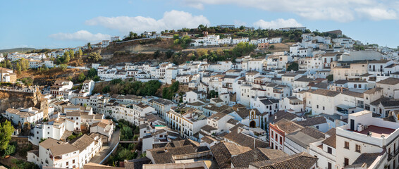 Obraz premium Panoramic view of Setenil de las Bodegas, Cadiz, Andalucia, Spain