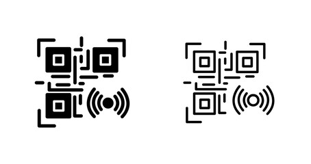 QR Code Wi-Fi Icon Design