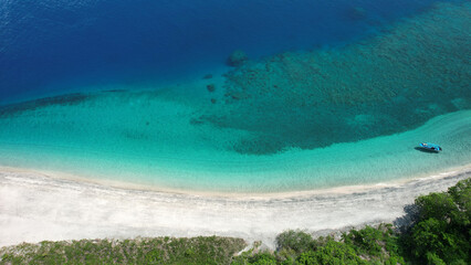 Aerial view Wenefou Island, Moheli, Comoros