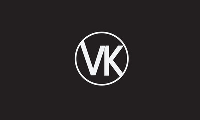 Fototapeta premium VK, KV , V , K , Abstract Letters Logo Monogram 