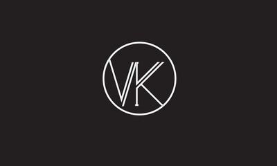 VK, KV , V , K , Abstract Letters Logo Monogram	