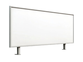 Obraz premium A blank rectangular billboard with a sleek frame and two supporting legs.