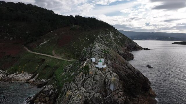 Faro de Punta Lameda en Vigo Nigran Pontevedra Galicia