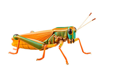 Tropical Grasshopper isolated on transparent background