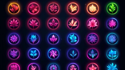 set of numbers on black