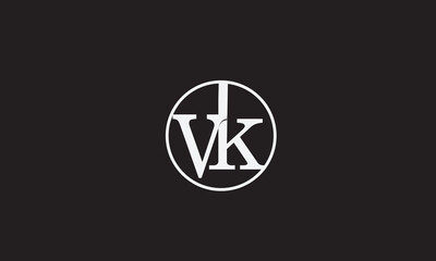 VK, KV , V , K , Abstract Letters Logo Monogram	
