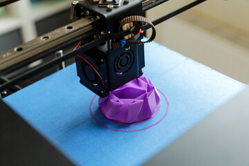 3D prototyping of a part, creating a model on a 3D printer. Engineering sample