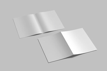 WHITE A4 BI FOLD BROCHURE MOCKUP