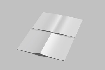 WHITE A4 BI FOLD BROCHURE MOCKUP