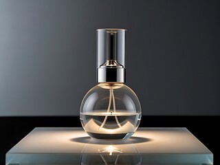 Elegant Glass Perfume Bottle On Display