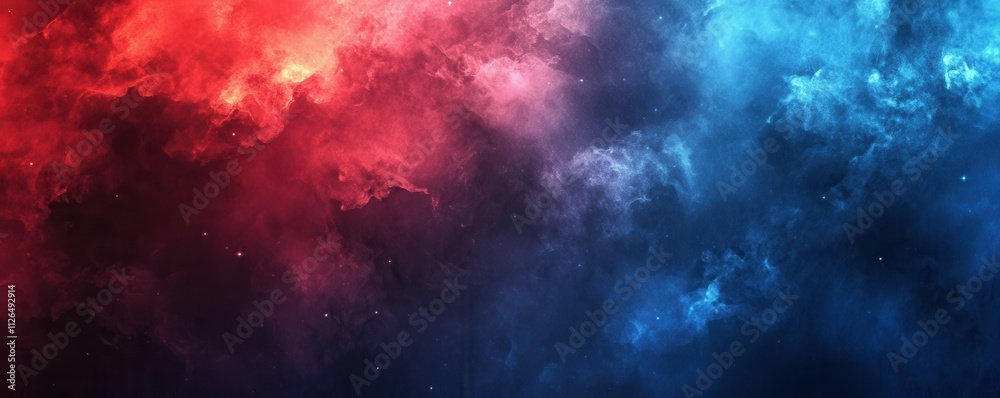 Wall mural abstract color background. dark blue red glow. diffuse glare. blurry highlights. gradient blend. mod