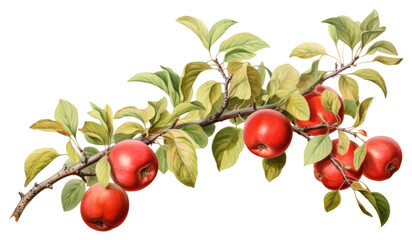 Obraz premium PNG Apple branch plant fruit.