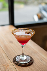 cocktail on a table