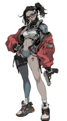 Cyberpunk Girl Illustration