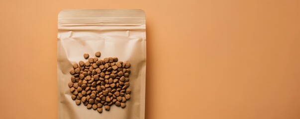 Brown pet food package bag,