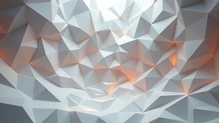 Obraz premium Abstract Geometric Grey White Triangles Depth Mood Lighting Atmosphere