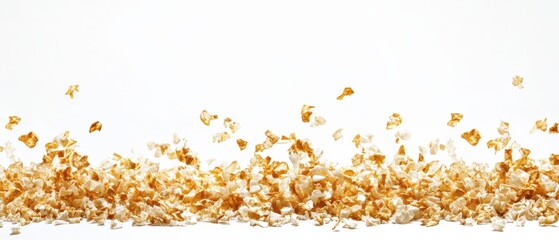 freshly popped popcorn flying in the air