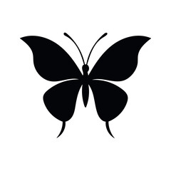 butterfly silhouette vector icon design on a white background