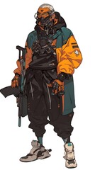 Fototapeta premium Cyberpunk Character Design