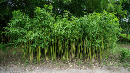 Obraz premium Lush Green Bamboo Forest