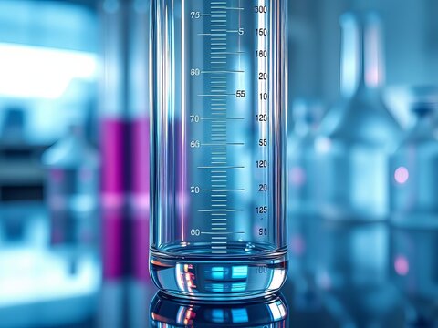 "Isolated Laboratory Measuring Cylinder