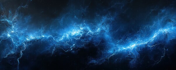 Blue lightning with dark background
